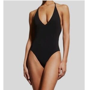 ANEMOS Black Halter One‎ Piece Swimsuit Size XS
